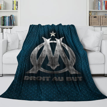 Olympique de Marseille Blanket Flannel Throw Room Decoration (Online Order Only)