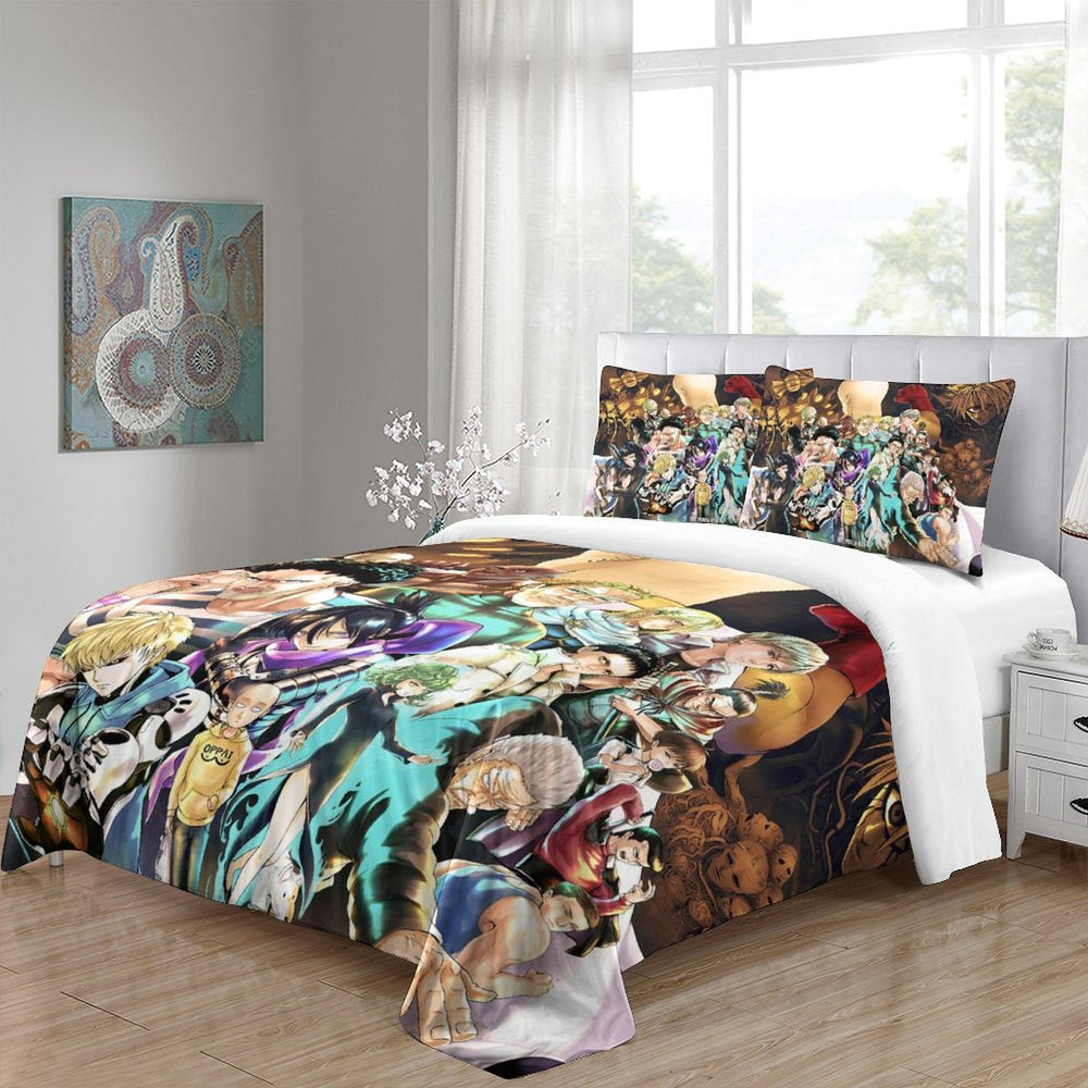One-Punch Man Bedding Set Pattern Quilt Cover Without Filler (Online Order Only)