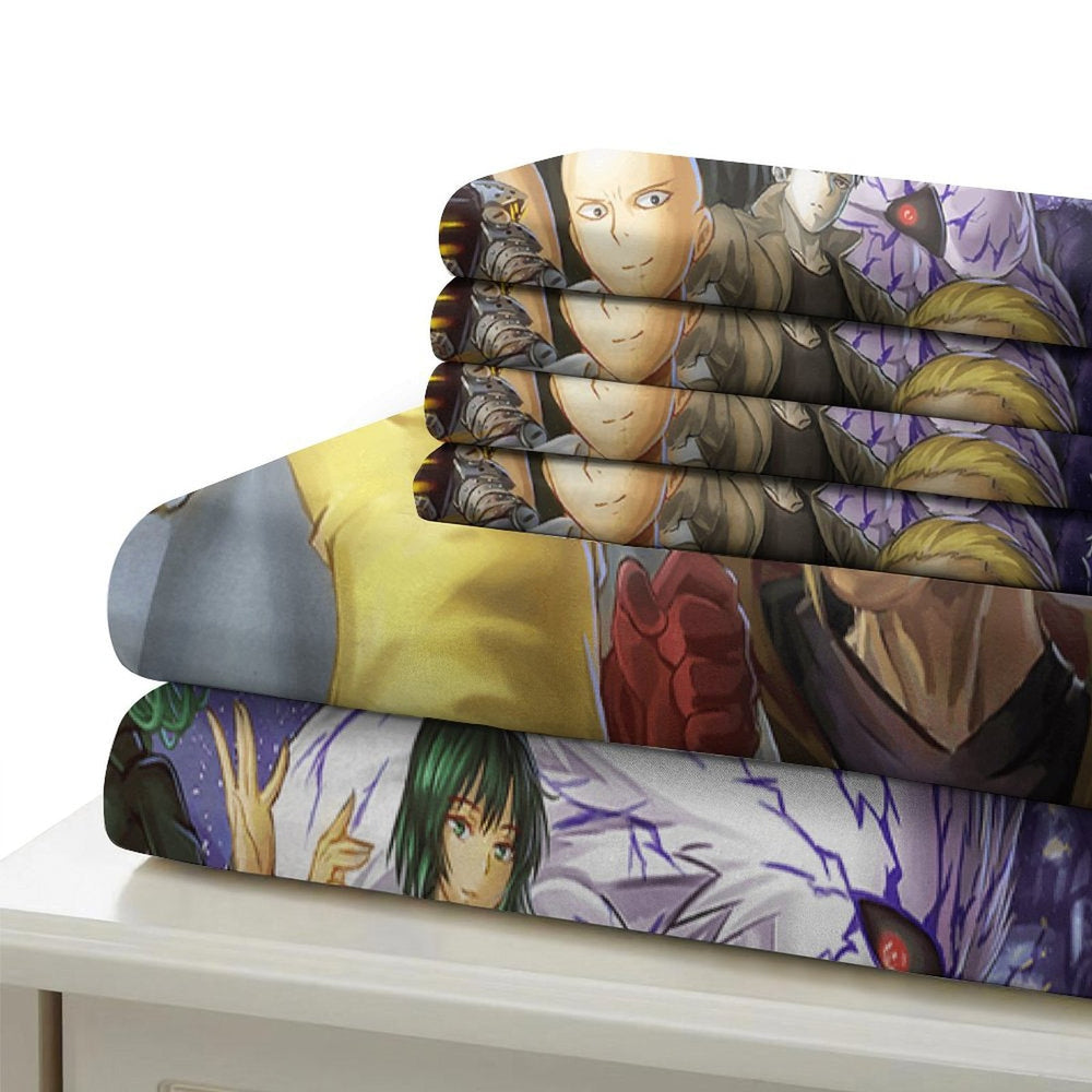 One-Punch Man Bedding Set Pattern Quilt Cover Without Filler (Online Order Only)