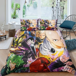 One-Punch Man Bedding Set Pattern Quilt Cover Without Filler (Online Order Only)