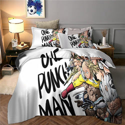 One-Punch Man Bedding Set Pattern Quilt Cover Without Filler (Online Order Only)