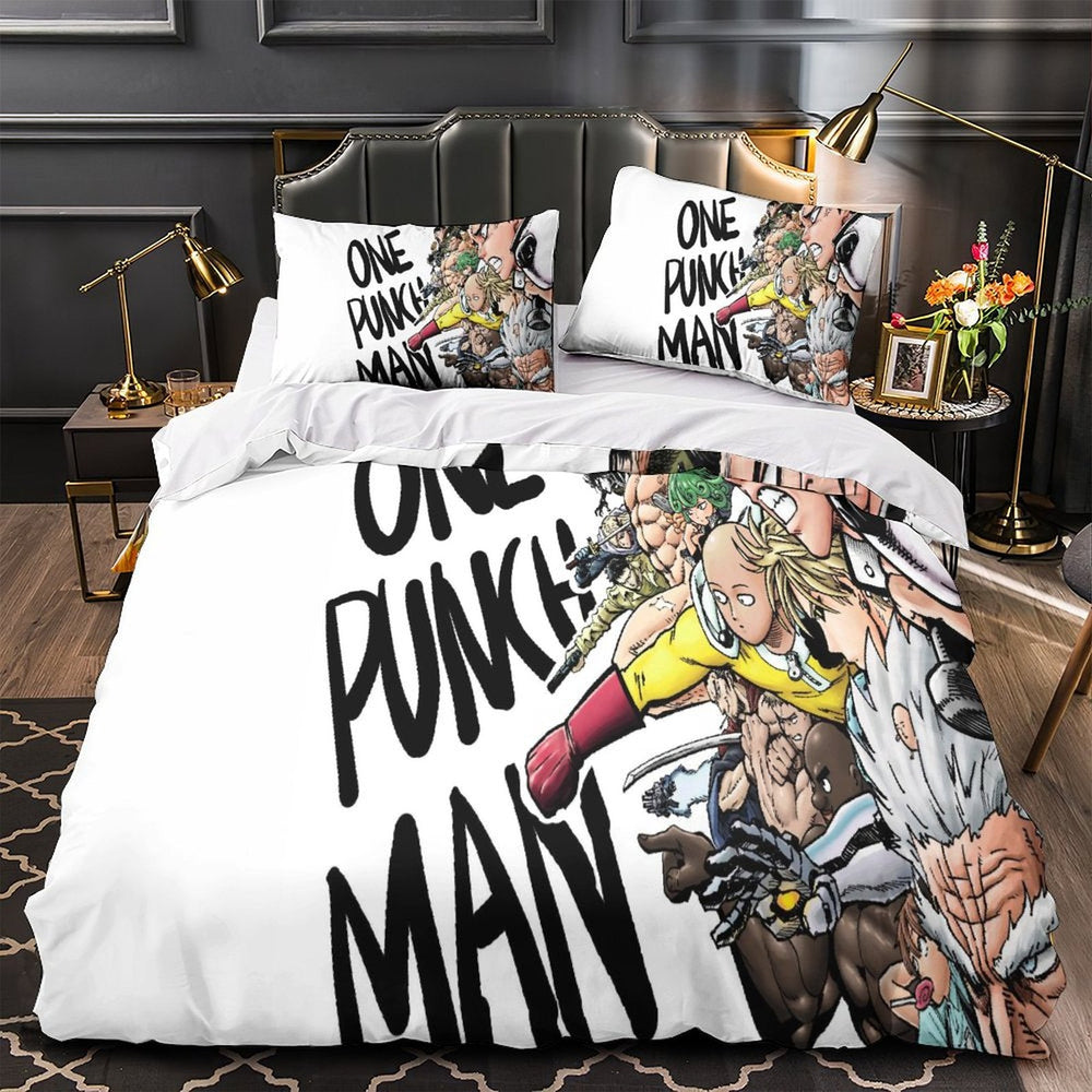 One-Punch Man Bedding Set Pattern Quilt Cover Without Filler (Online Order Only)