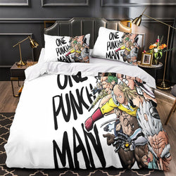 One-Punch Man Bedding Set Pattern Quilt Cover Without Filler (Online Order Only)