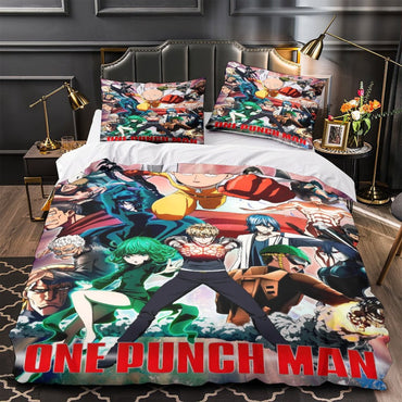 One-Punch Man Bedding Set Pattern Quilt Cover Without Filler (Online Order Only)