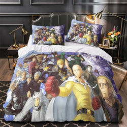 One-Punch Man Bedding Set Pattern Quilt Cover Without Filler (Online Order Only)