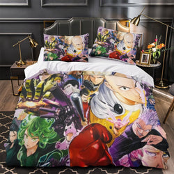 One-Punch Man Bedding Set Pattern Quilt Cover Without Filler (Online Order Only)