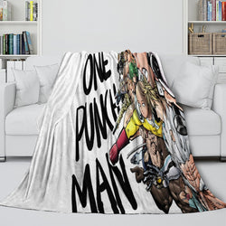 One-Punch Man Blanket Flannel Fleece Throw Room Decoration (Online Order Only)