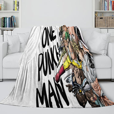 One-Punch Man Blanket Flannel Fleece Throw Room Decoration (Online Order Only)