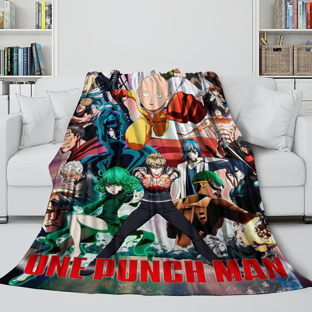 One-Punch Man Blanket Flannel Fleece Throw Room Decoration (Online Order Only)