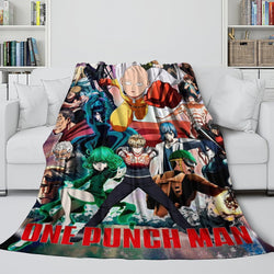 One-Punch Man Blanket Flannel Fleece Throw Room Decoration (Online Order Only)