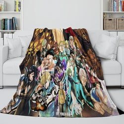 One-Punch Man Blanket Flannel Fleece Throw Room Decoration (Online Order Only)