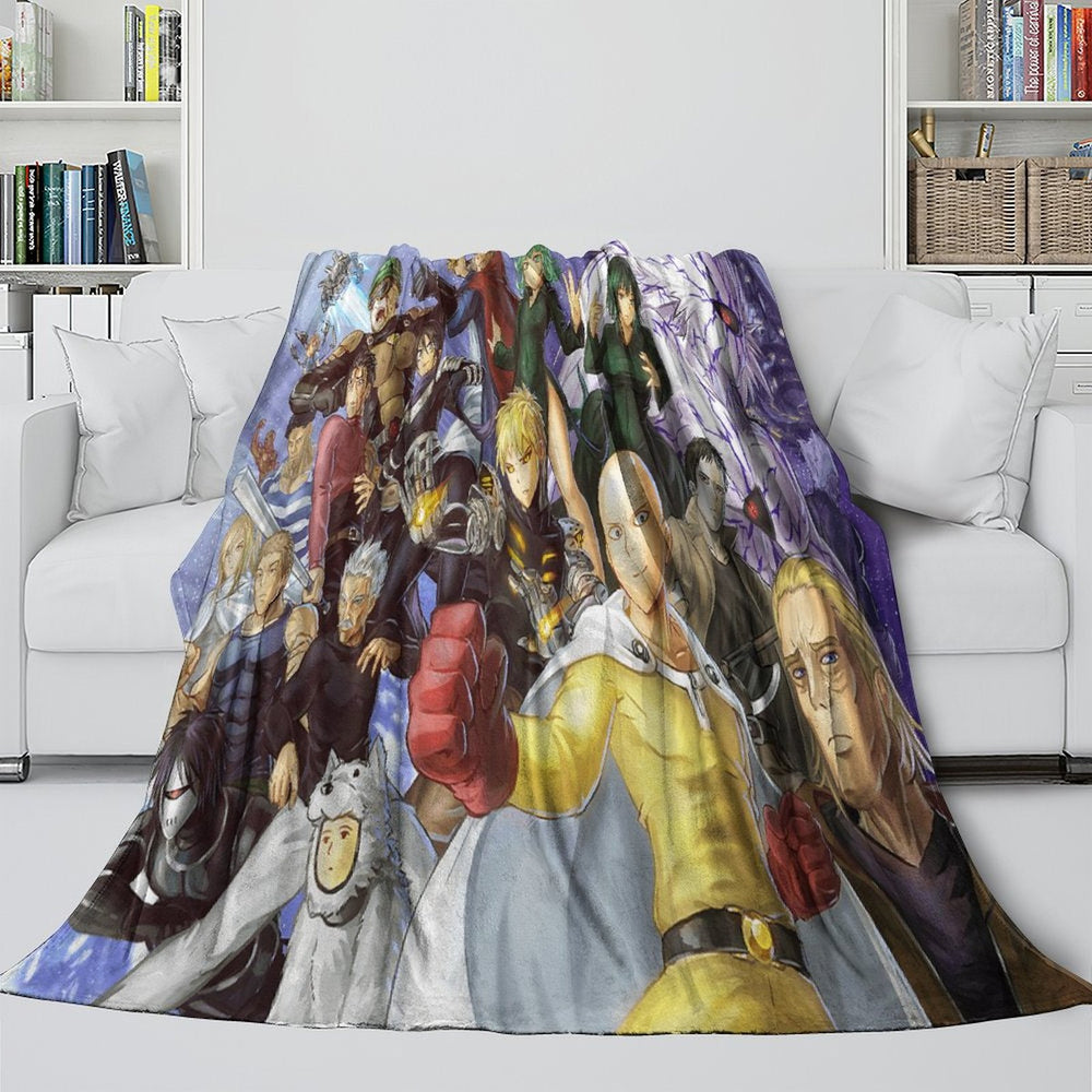 One-Punch Man Blanket Flannel Fleece Throw Room Decoration (Online Order Only)