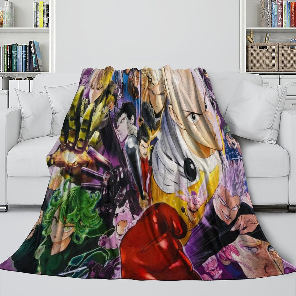 One-Punch Man Blanket Flannel Fleece Throw Room Decoration (Online Order Only)