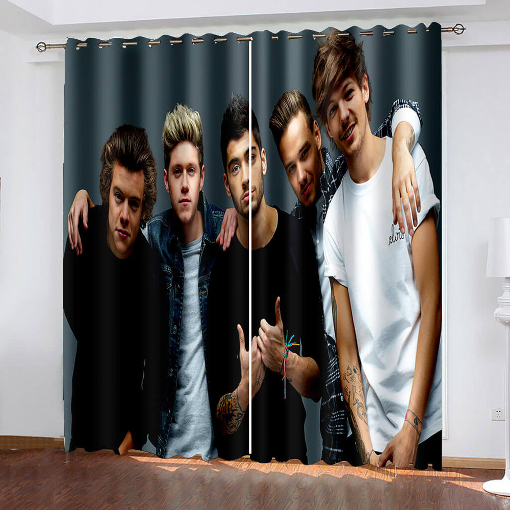One Direction Curtains Blackout Window Treatments Drapes for Room Decor (Online Order Only)