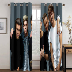 One Direction Curtains Blackout Window Treatments Drapes for Room Decor (Online Order Only)