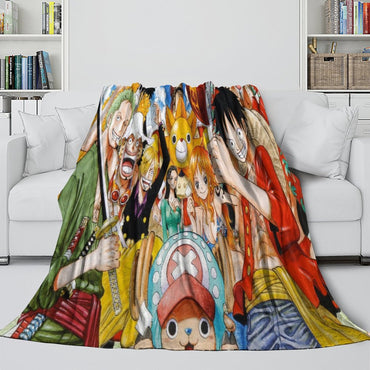 One Piece Blanket Flannel Fleece Pattern Throw Room Decoration (Online Order Only)