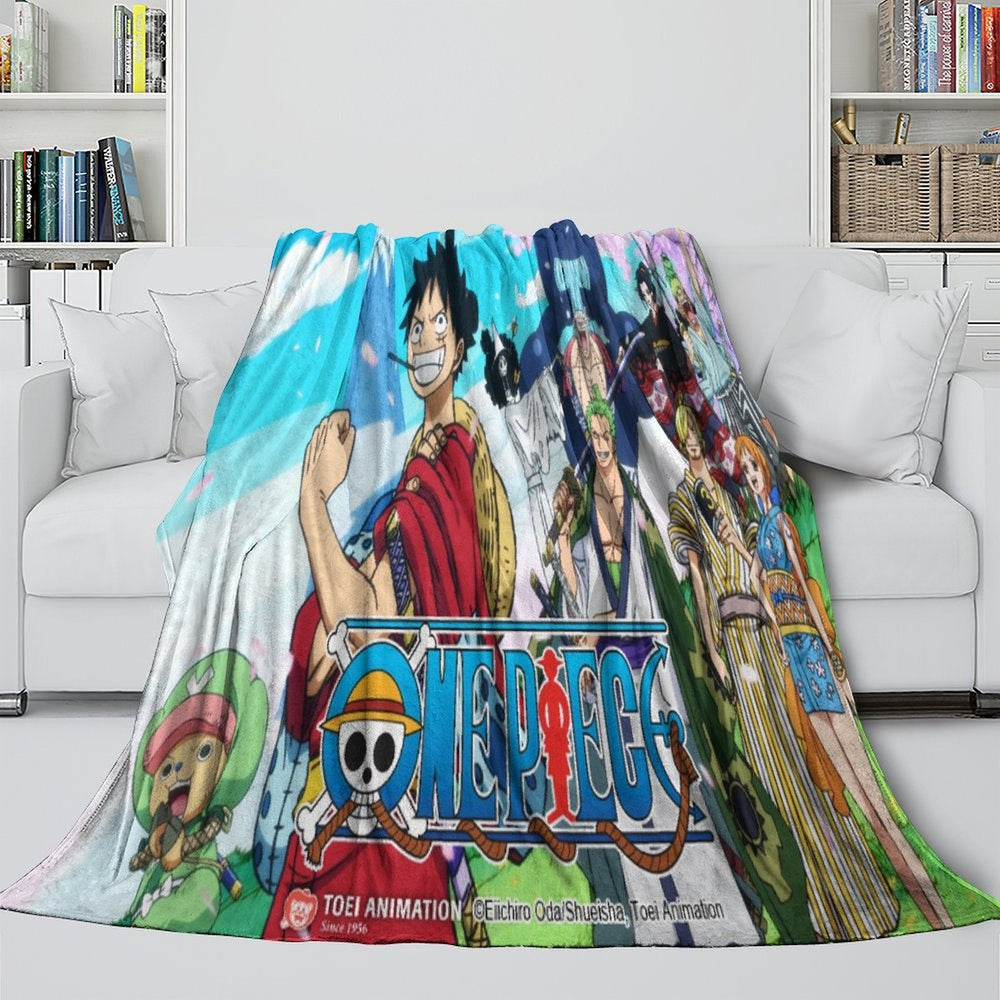 One Piece Blanket Flannel Fleece Pattern Throw Room Decoration (Online Order Only)