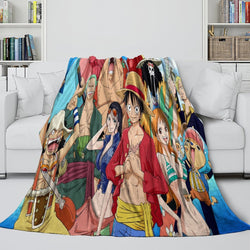 One Piece Blanket Flannel Fleece Pattern Throw Room Decoration (Online Order Only)