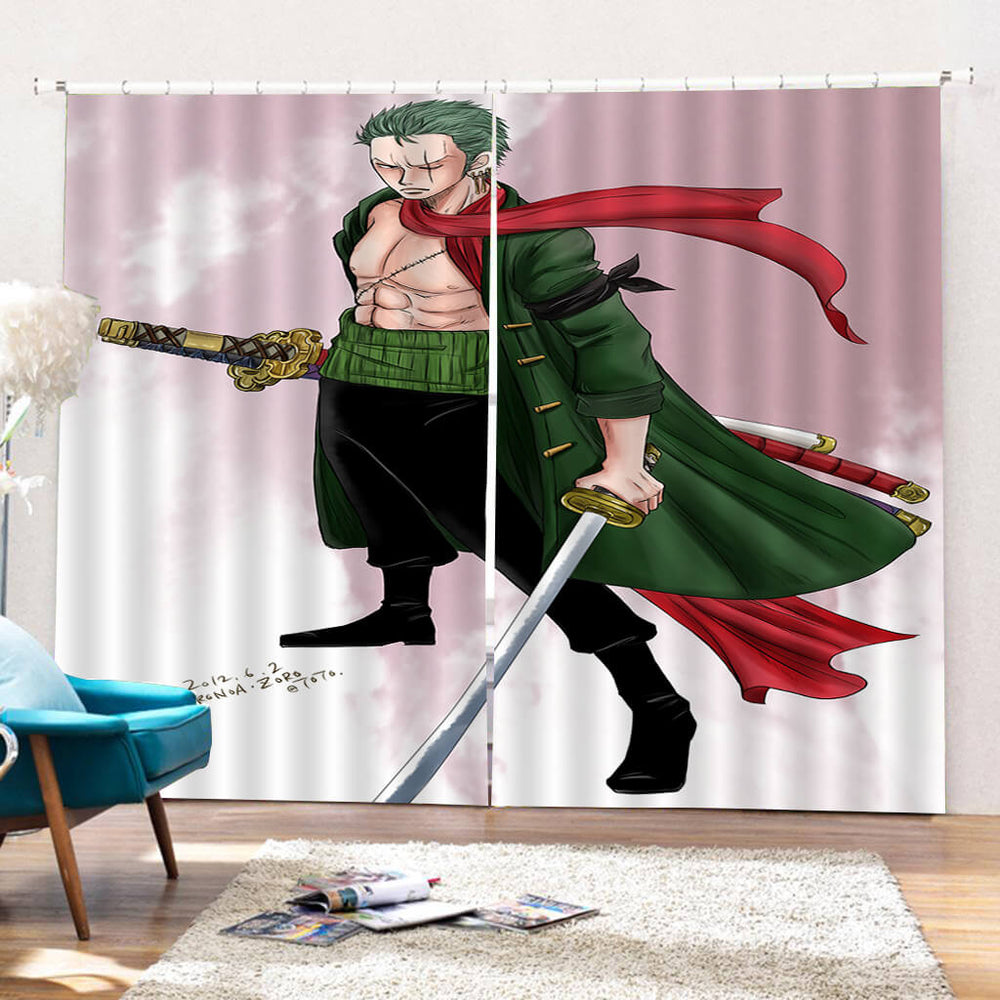 One Piece Curtains Cosplay Blackout Window Drapes for Room Decorations (Online Order Only)