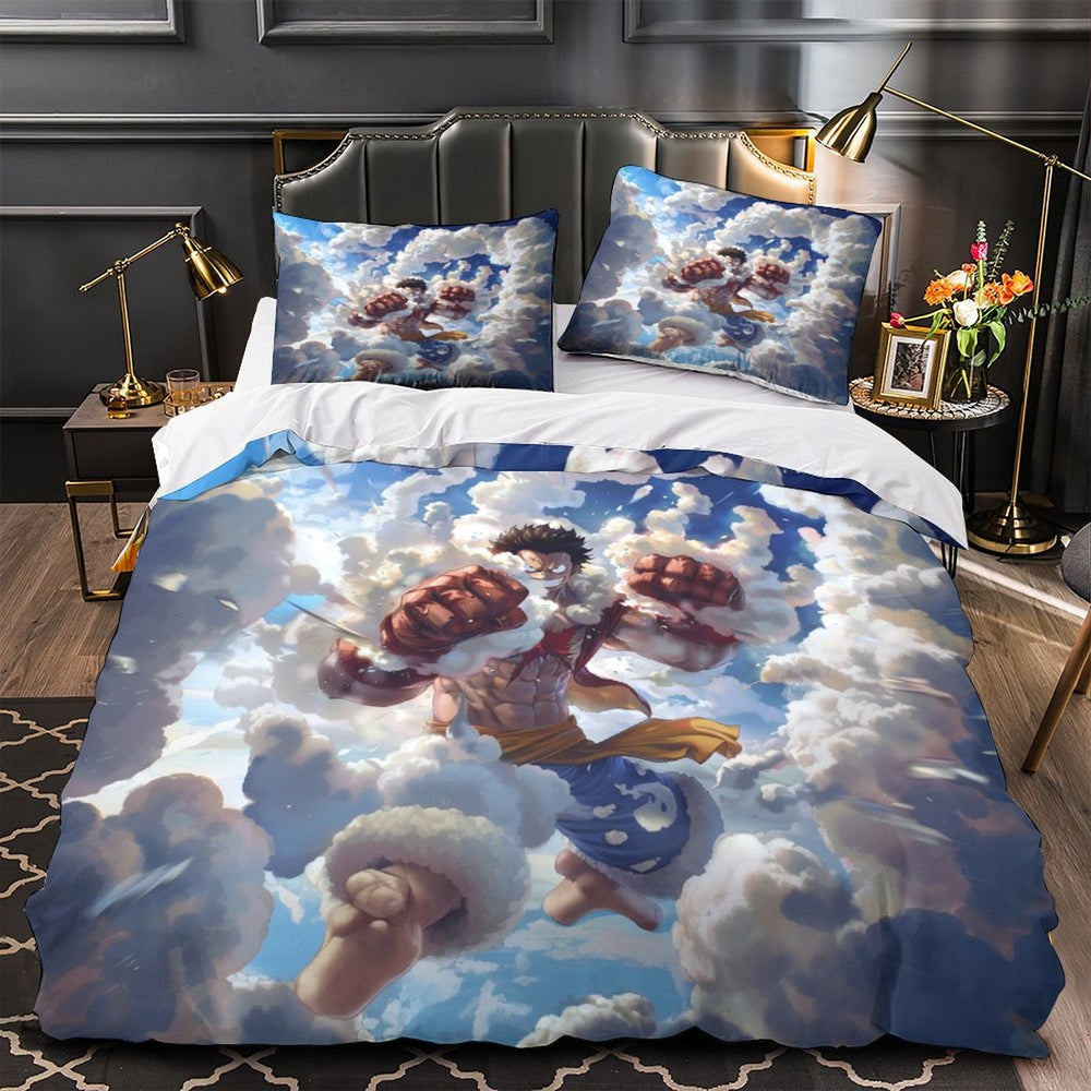 One Piece Film Red Bedding Set Kids Quilt Duvet Cover Without Filler (Online Order Only)