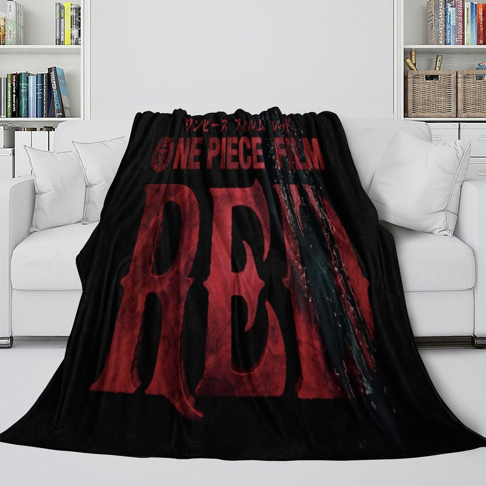 One Piece Film Red Blanket Flannel Throw Kids Room Decoration (Online Order Only)