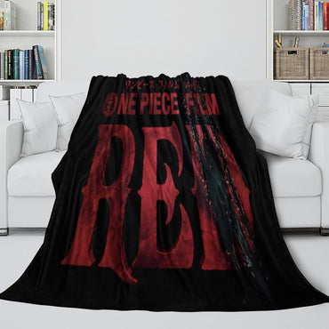 One Piece Film Red Blanket Flannel Throw Kids Room Decoration (Online Order Only)
