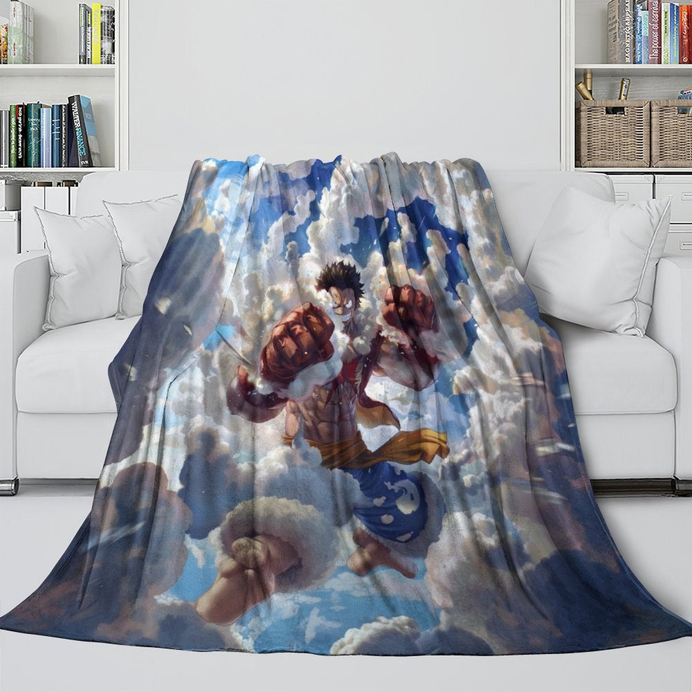 One Piece Film Red Blanket Flannel Throw Kids Room Decoration (Online Order Only)