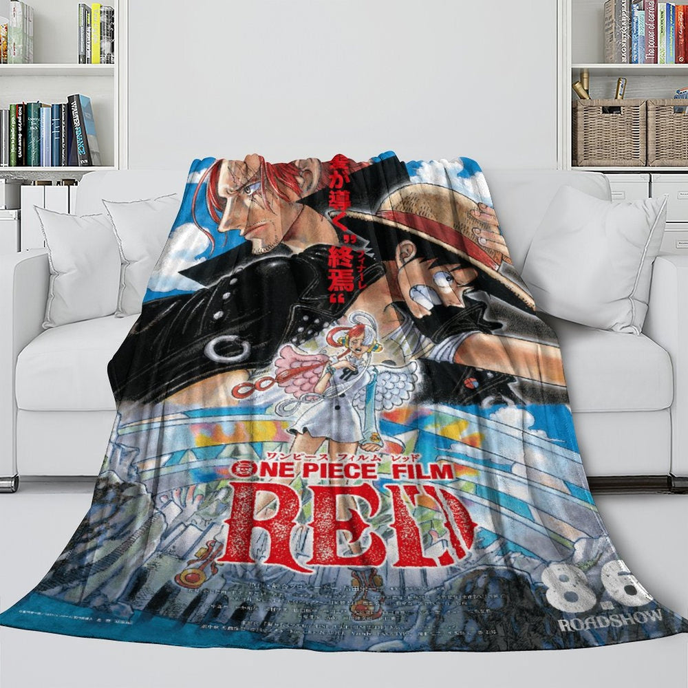 One Piece Film Red Blanket Flannel Throw Kids Room Decoration (Online Order Only)