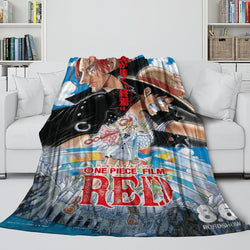 One Piece Film Red Blanket Flannel Throw Kids Room Decoration (Online Order Only)
