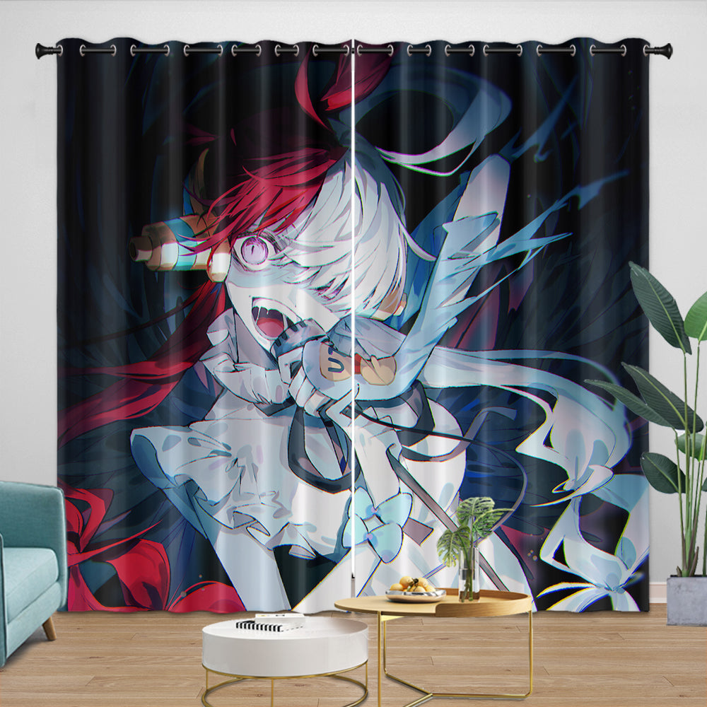 One Piece Film Red Curtains Blackout Window Drapes Kids Room Decoration (Online Order Only)