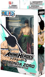 One Piece Roronoa Zoro Three Sword Style Anime Heroes Action Figure (Online Order Only)