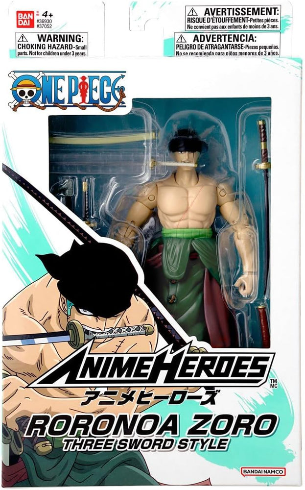 One Piece Roronoa Zoro Three Sword Style Anime Heroes Action Figure (Online Order Only)