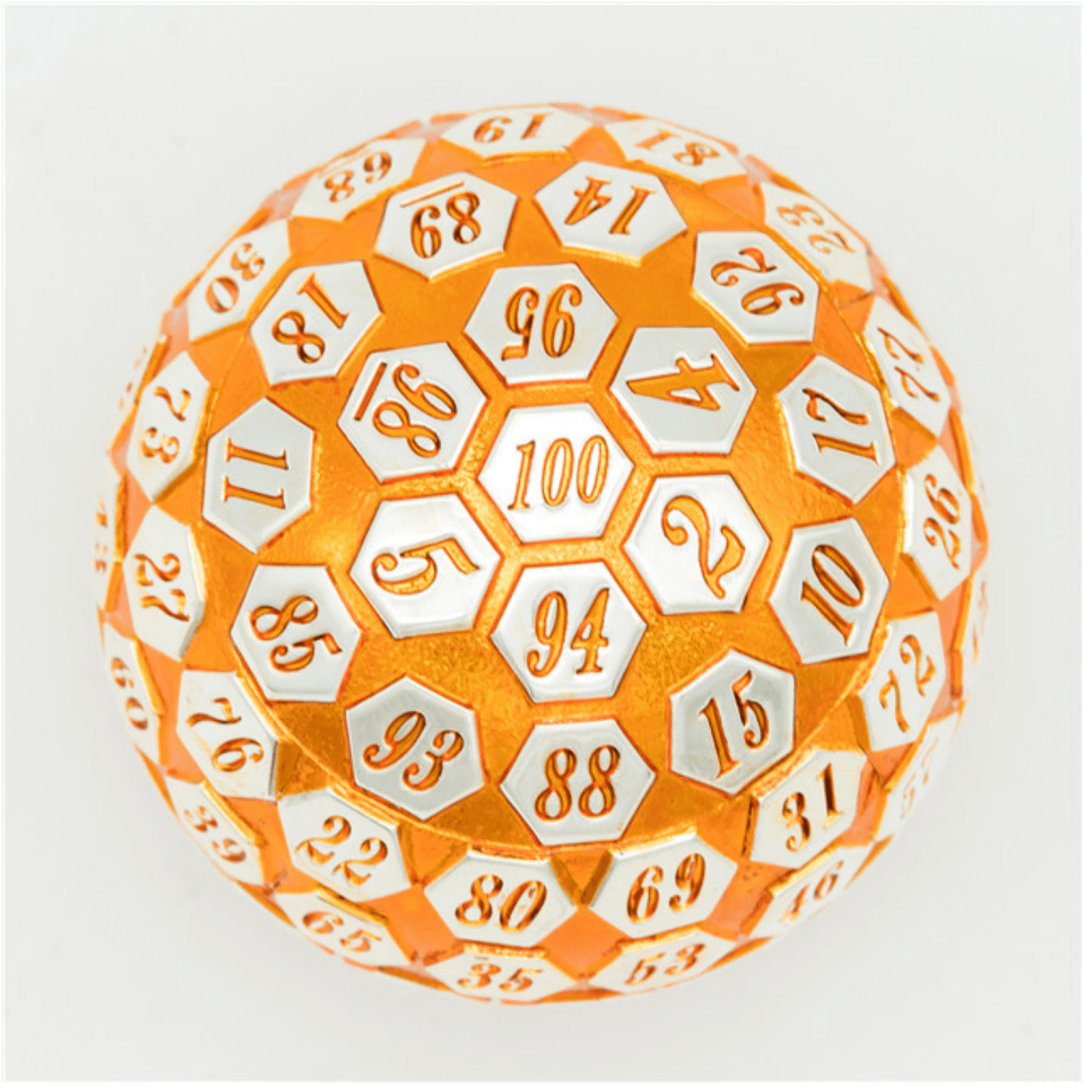 45mm Metal D100 - Orange & Silver (ONLINE ORDER ONLY)