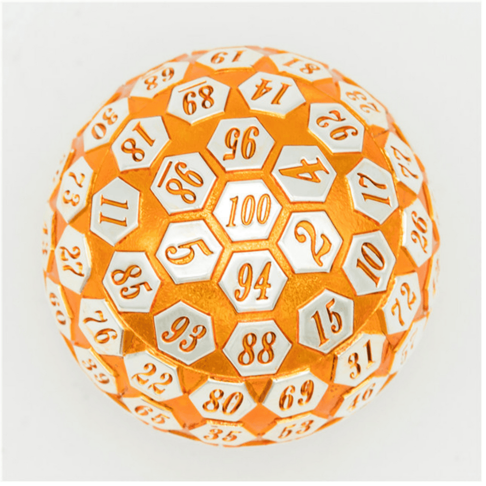45mm Metal D100 - Orange & Silver (ONLINE ORDER ONLY)