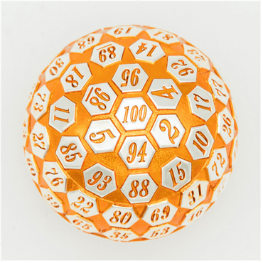 45mm Metal D100 - Orange & Silver (ONLINE ORDER ONLY)