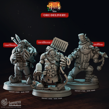 3D Printed Cast n Play Orc Delivery Holiday Horde Set 28mm 32mm D&D (Online Only)