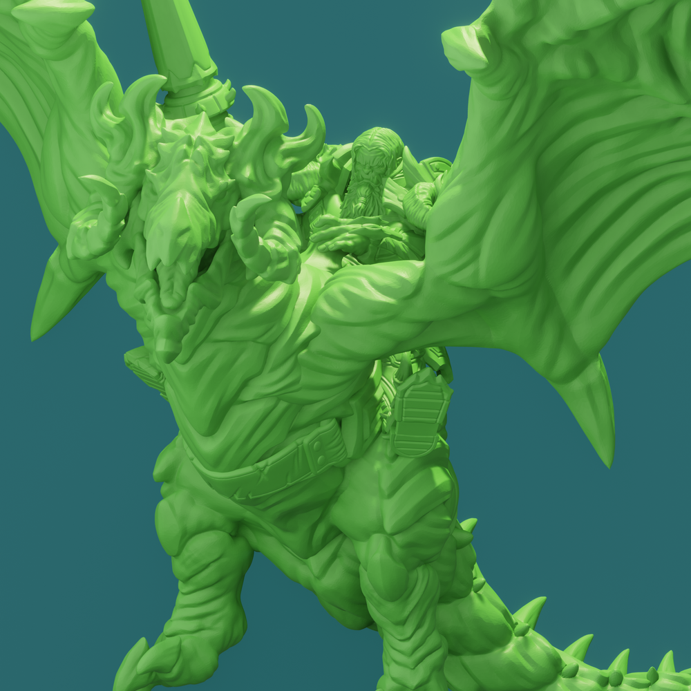 3D Printed Nafarrate Dragon Rider Orc Set Orcs Army 28 32 mm D&D (Online Only)