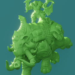 3D Printed Nafarrate Mammoth Rider Orc Set Orcs Army 28 32 mm D&D (Online Only)