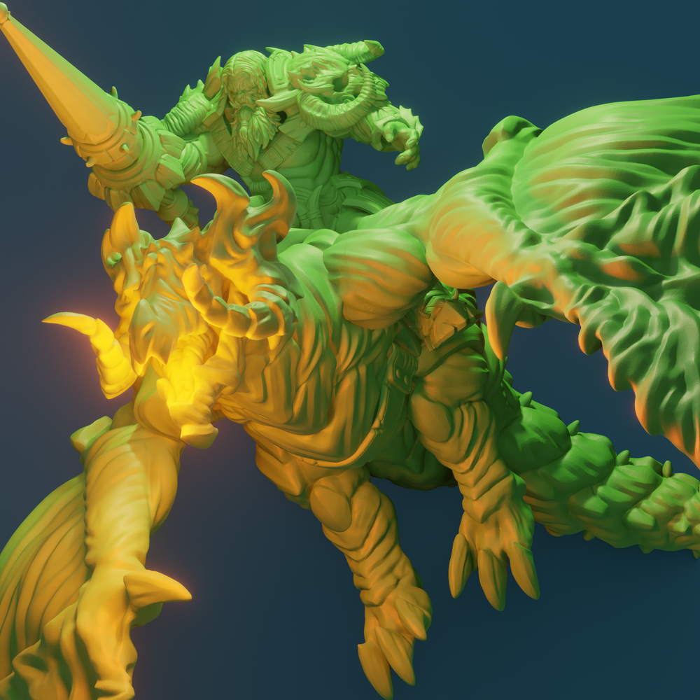 3D Printed Nafarrate Dragon Rider Orc Set Orcs Army 28 32 mm D&D (Online Only)