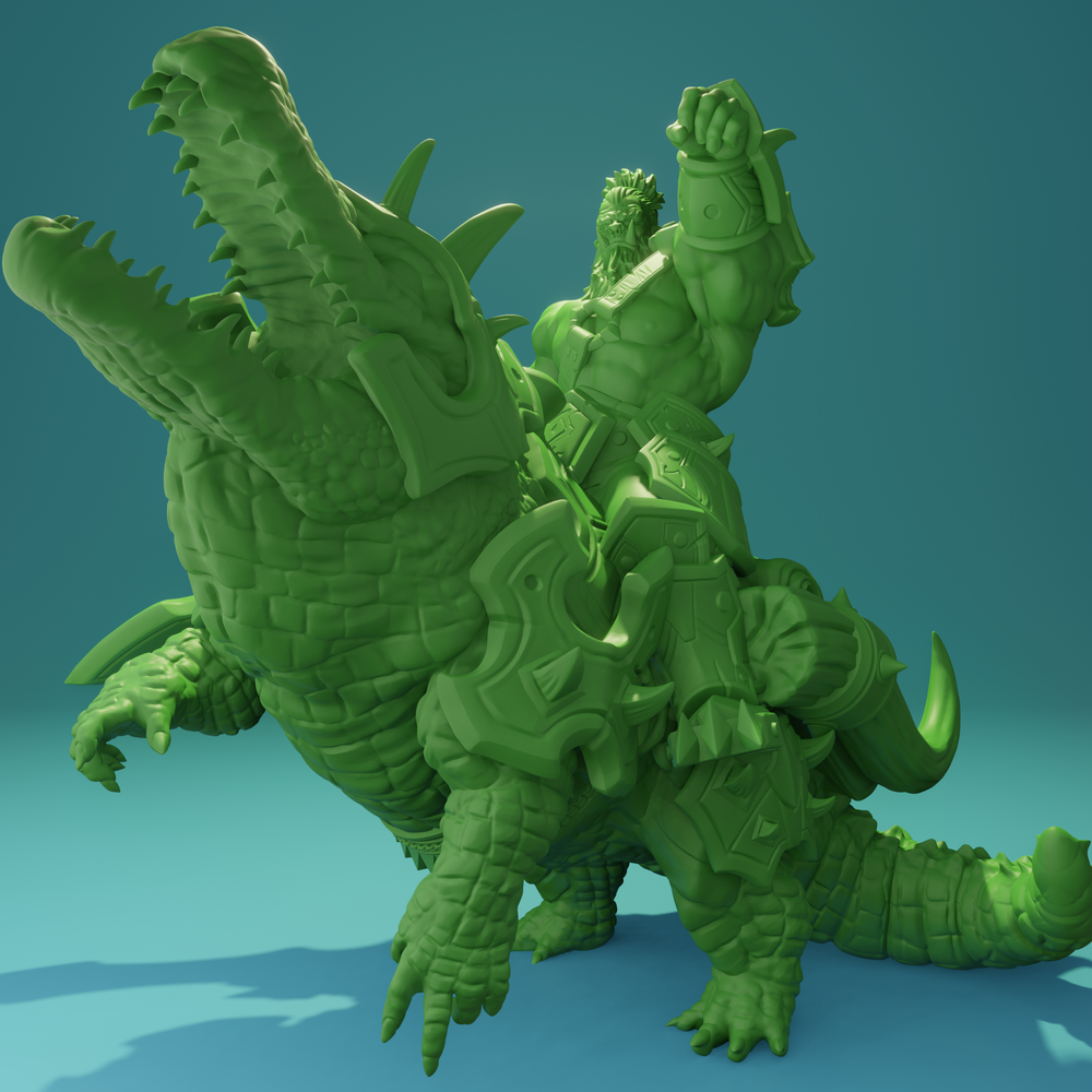 3D Printed Nafarrate Crocodile Rider Orc Set Orcs Army 28 32 mm D&D (Online Only)