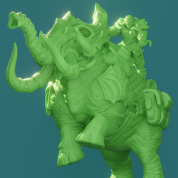 3D Printed Nafarrate Mammoth Rider Orc Set Orcs Army 28 32 mm D&D (Online Only)