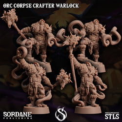3D Printed Sordane Publishing Orc Corpse Crafter Warlock Monster Mayhem II 28 32mm D&D (Online Only)