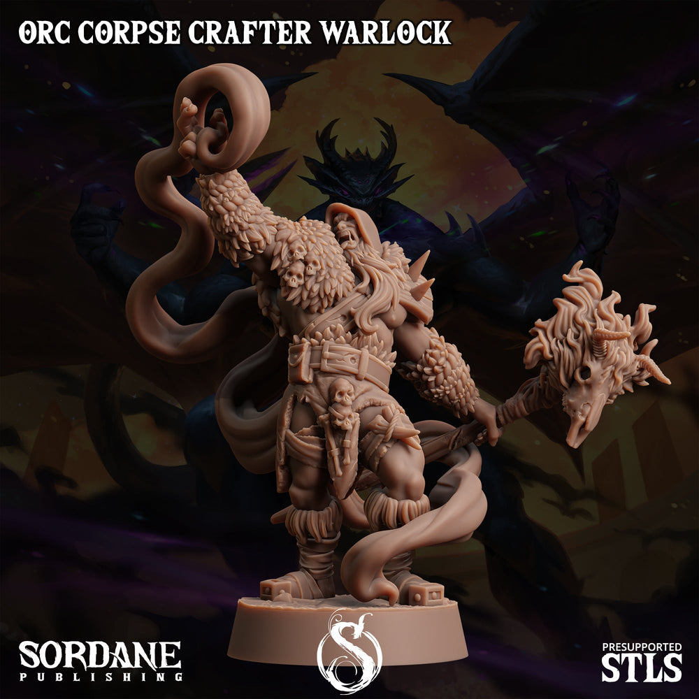 3D Printed Sordane Publishing Orc Corpse Crafter Warlock Monster Mayhem II 28 32mm D&D (Online Only)