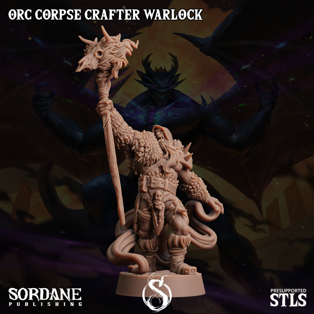 3D Printed Sordane Publishing Orc Corpse Crafter Warlock Monster Mayhem II 28 32mm D&D (Online Only)