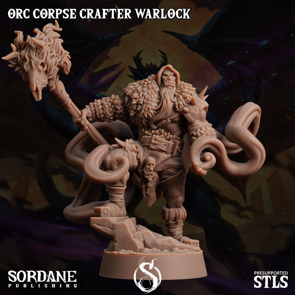 3D Printed Sordane Publishing Orc Corpse Crafter Warlock Monster Mayhem II 28 32mm D&D (Online Only)
