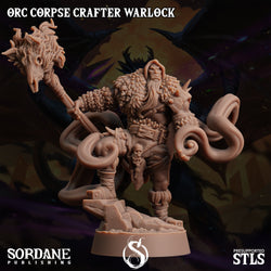 3D Printed Sordane Publishing Orc Corpse Crafter Warlock Monster Mayhem II 28 32mm D&D (Online Only)
