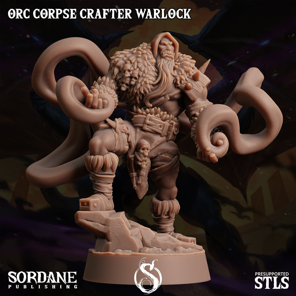 3D Printed Sordane Publishing Orc Corpse Crafter Warlock Monster Mayhem II 28 32mm D&D (Online Only)