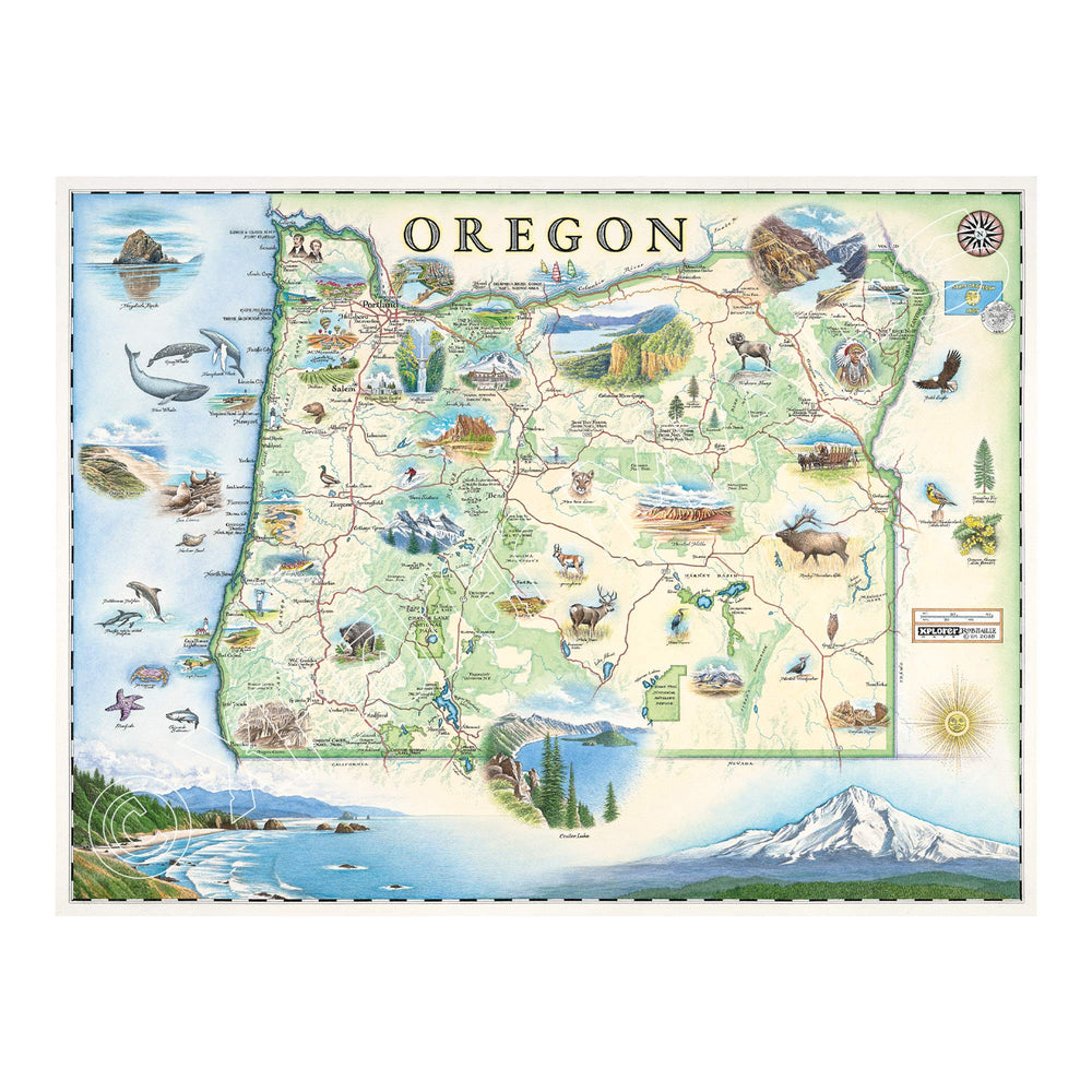 Oregon 1000 Piece Jigsaw Puzzle Xplorer Maps (ONLINE ORDER ONLY)