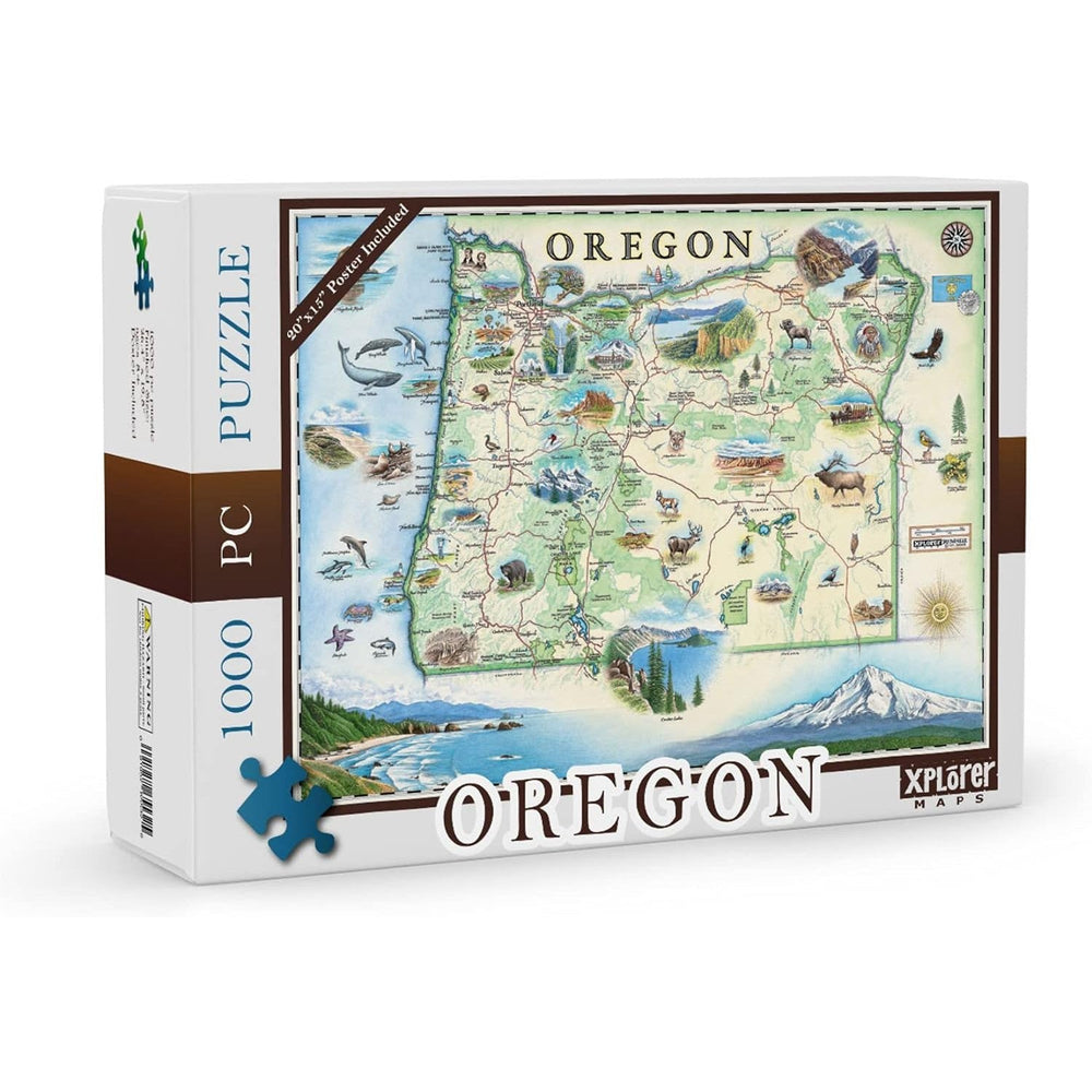 Oregon 1000 Piece Jigsaw Puzzle Xplorer Maps (ONLINE ORDER ONLY)