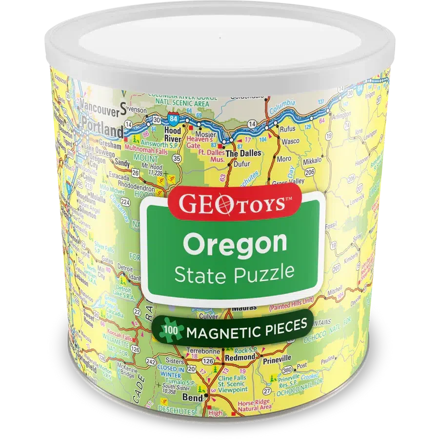 Oregon State 100 Piece Magnetic Jigsaw Puzzle Geotoys (ONLINE ORDER ONLY)